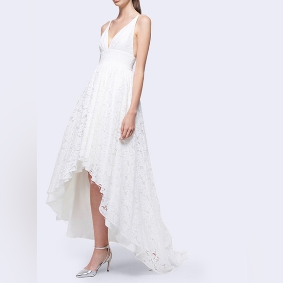 NWT Fame and Partners Belladonna White Lace Wedding Gown Dress US 8 - Picture 2 of 8